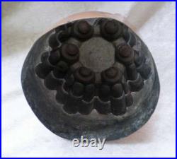 Antique English Copper Pudding Chocolate Mold Turret Design-1800's