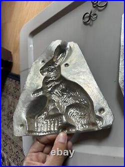 Antique Eppelscheimer Chocolate Mold Bunny On Basket 7 3/4 #4684 (J2)