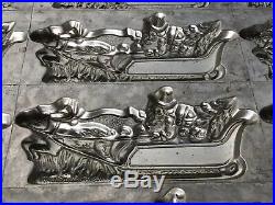 Antique Eppelsheimer & CO NY Chocolate Mold USA MADE Santa Sleigh And Reindeer