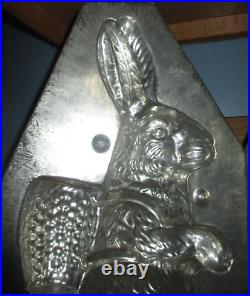 Antique Eppelsheimer & Co. 17 Sitting Bunny Rabbit With Basket Chocolate Mold