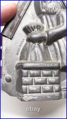 Antique Eppelsheimer & Co Santa Claus Sack Chimney Christmas Chocolate Mold RARE