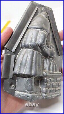 Antique Eppelsheimer & Co Santa Claus Sack Chimney Christmas Chocolate Mold RARE