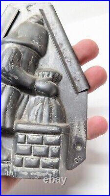 Antique Eppelsheimer & Co Santa Claus Sack Chimney Christmas Chocolate Mold RARE