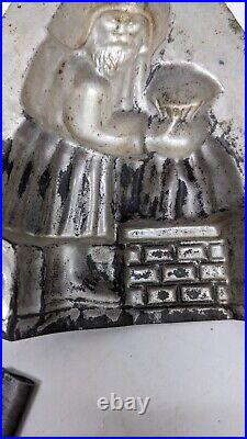 Antique Eppelsheimer & Co Santa Claus Sack Chimney Christmas Chocolate Mold RARE