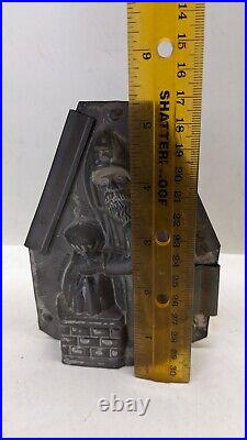 Antique Eppelsheimer & Co Santa Claus Sack Chimney Christmas Chocolate Mold RARE