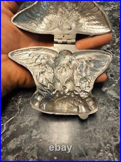 Antique Eppelsheimer Pewter Ice Cream Mold Liberty Eagle 655 Vintage Chocolate