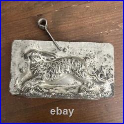 Antique Eppelsheimer Rabbit Bunny Running On Grass Chocolate Mold