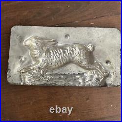 Antique Eppelsheimer Rabbit Bunny Running On Grass Chocolate Mold