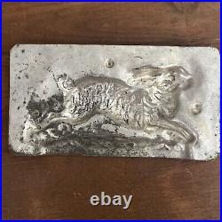 Antique Eppelsheimer Rabbit Bunny Running On Grass Chocolate Mold