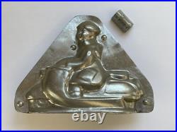 Antique Et Metro Metal Two Part Scooter Chocolate Mold AS IS Not Matching Number