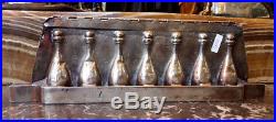 Antique European Silver Plated Iron Pastry Mold, Bottles Of Chocolate