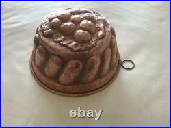 Antique FRENCH TIN LINED COPPER Grapes MOLD Pastry, Chocolate, Ice cream