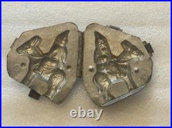 Antique Father Christmas Santa Riding Donkey Mule Tin Christmas Chocolate Mold Antique Father Christmas Santa Riding Donkey Mule Tin Christmas Chocolate Mold