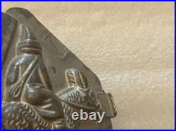 Antique Father Christmas Santa Riding Donkey Mule Tin Christmas Chocolate Mold Antique Father Christmas Santa Riding Donkey Mule Tin Christmas Chocolate Mold