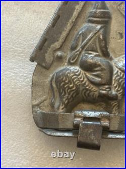 Antique Father Christmas Santa Riding Donkey Mule Tin Christmas Chocolate Mold Antique Father Christmas Santa Riding Donkey Mule Tin Christmas Chocolate Mold