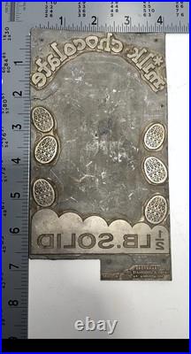 Antique Frankford Candy Chocolate Mold ½ LB Solid Bar Easter Eggs Design