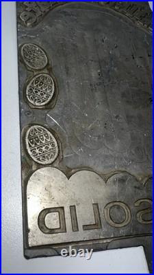 Antique Frankford Candy Chocolate Mold ½ LB Solid Bar Easter Eggs Design