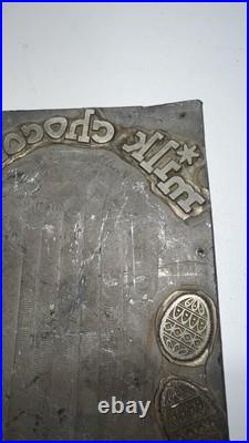 Antique Frankford Candy Chocolate Mold ½ LB Solid Bar Easter Eggs Design