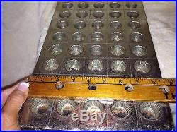 Antique French Commercial Chocolate Candy Metal Mold Letang Peanut Butter Cup
