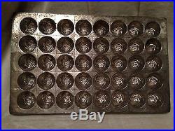 Antique French Commercial Chocolate Truffle Candy Metal Mold LARGE