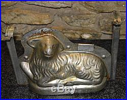 Antique French Lamb Sheep Metal Kitchen Chocolate Candy Cake Mold mould