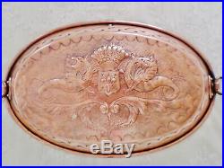 Antique French Ornate Copper Pudding / Chocolate Mold with Coat of Arms & Griffins