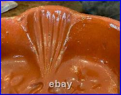 Antique French Pottery Confit Earthenware Glazed Chocolate Mold Red Ware Vessel