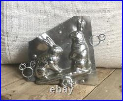 Antique French Rabbit Chocolate Mold Letang Fils Easter
