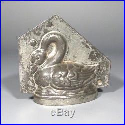 Antique French Tinned Metal Chocolate Mold, Swan, Signed Sommet Paris, Numbered