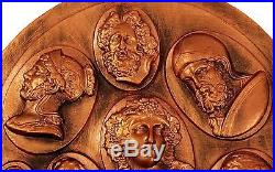Antique GREEK ROMAN GOD GODDESS Candy Chocolate Copper Mold MEDALLION Jewelry