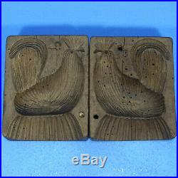 Antique German Black Forest Wood Carving Springerle Chocolate MOLD ROOSTER c1880