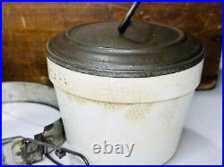 Antique German Ceramic Steamed Pudding/Bundt Cake Mold Farmhouse GMT Co. 1930's