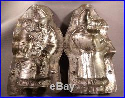 Antique German Chocolate Mold Santa/ Father Christmas with little girl
