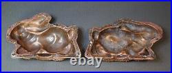 Antique German Easter Bunny Rabbit Chocolate Mold Electrotype Copper