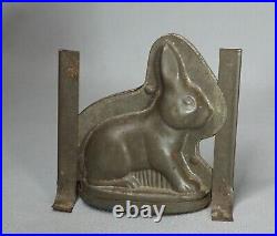 Antique German Easter Bunny Rabbit Double Chocolate Candy Tin Mold
