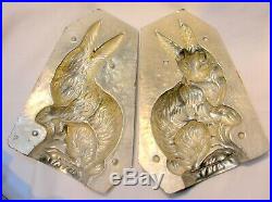 Antique German Easter Bunny Tin Chocolate #8242 Mold 8 7/8 Inches Tall -b/offer