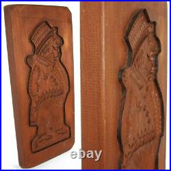 Antique German Handarbeit 13 Tall Cookie Mold, Gingerbread Form, Carved Wood