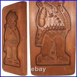 Antique German Handarbeit 13 Tall Cookie Mold, Gingerbread Form, Carved Wood