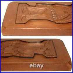 Antique German Handarbeit 13 Tall Cookie Mold, Gingerbread Form, Carved Wood