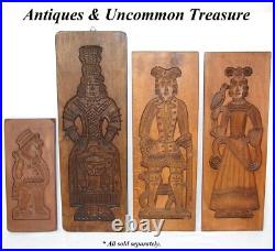 Antique German Handarbeit 13 Tall Cookie Mold, Gingerbread Form, Carved Wood