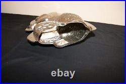 Antique German Hollow Easter Bunny Chocolate Candy Mold Metal Basket 12.5 Tall