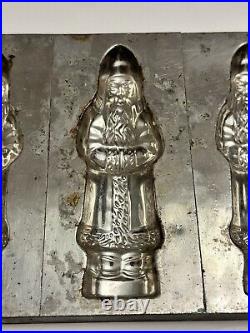 Antique German Santa Chocolate Candy Mold Bodderas Erntbruck 4 Molds Christmas