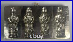 Antique German Santa Claus St. Nick Christmas Metal Chocolate Candy Mold