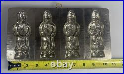 Antique German Santa Claus St. Nick Christmas Metal Chocolate Candy Mold