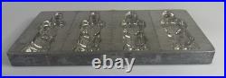 Antique German Santa Claus St. Nick Christmas Metal Chocolate Candy Mold