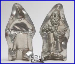 Antique German Santa chocolate mold #3025 Made by Laurosch 9 1/2 inches tall