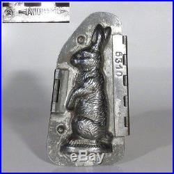 Antique German Tin Metal Chocolate Mold Bunny Rabbit, Signed Anton Reiche Dresde