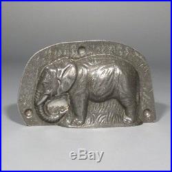 Antique German Tinned Metal Chocolate Mold Elephant, Signed Anton Reiche Dresden