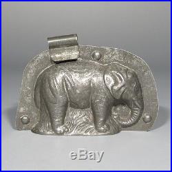Antique German Tinned Metal Chocolate Mold Elephant, Signed Anton Reiche Dresden