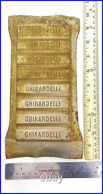 Antique Ghirardelli Chocolate Bar Mold Early 1900's California Factory Shop